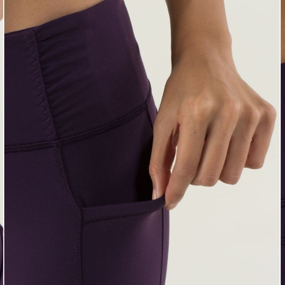 lululemon Practice Daily Crop Legging Luxtreme Deep‎ Zinfandel sz 4